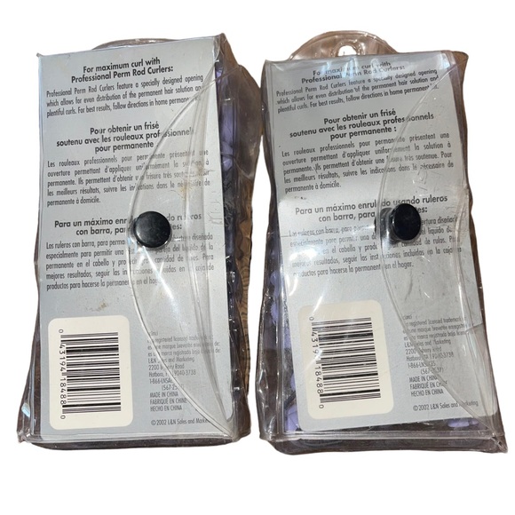 SCUNCI Salon Professional Perm Rod Curlers 24 Large Microban 18588-A Purple New. - Picture 2 of 3